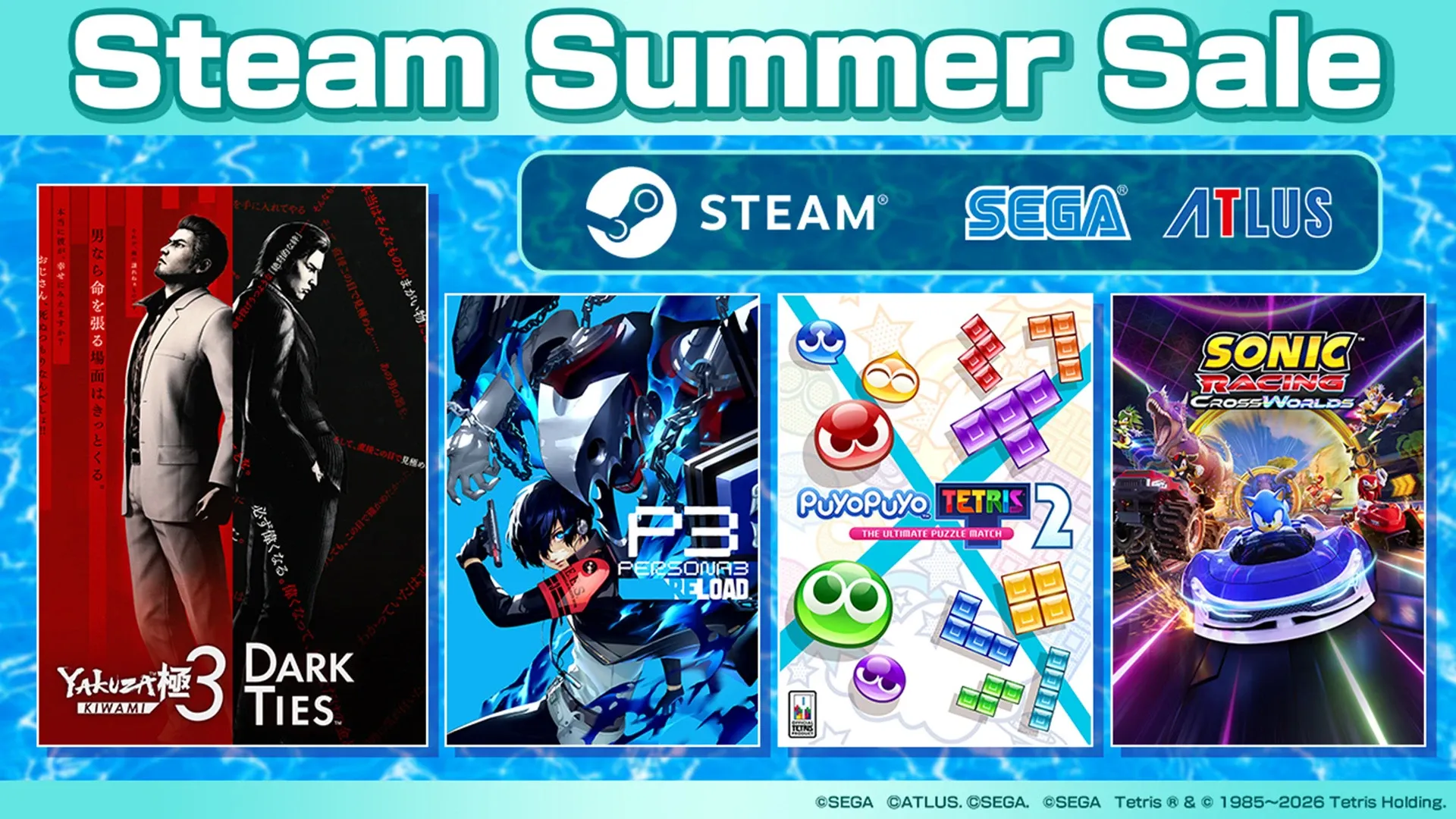 شركة Sega تطلق خصومات ضخمة على ألعابها عبر متجر Steam