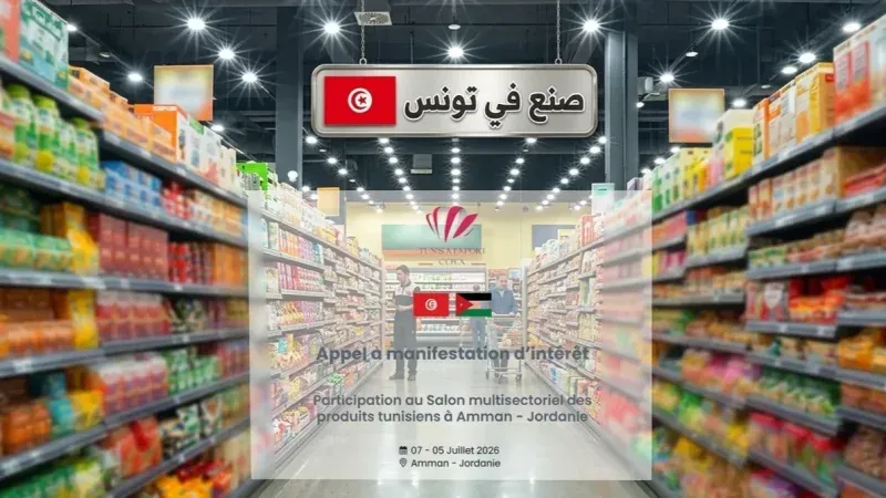 تنظيم صالون المنتوجات التونسية بالأردن من 5 إلى 7 جويلية 2026
