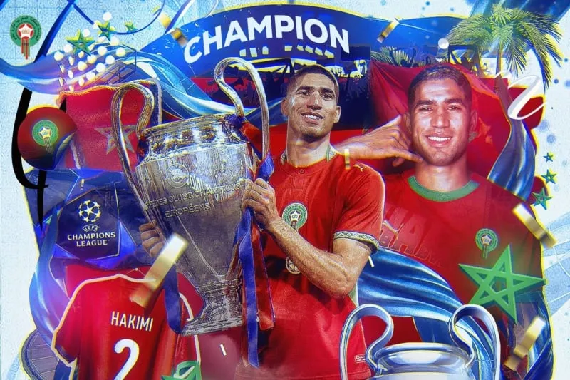 صفحة منتخب المغرب تحتفي بحكيمي