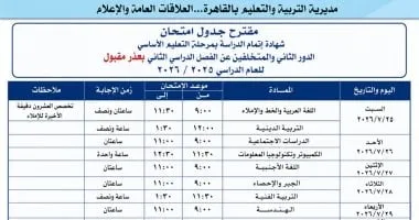 تعليم القاهرة تطالب طلاب الشهادة الإعدادية بالالتزام بضوابط امتحانات الدور الثانى