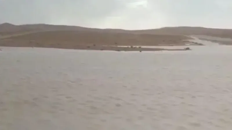 أمطار غزيرة بصحراء تطاوين