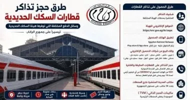 السكة الحديد: ​7 طرق لحجز تذاكر القطارات ومنع التكدس بالمحطات