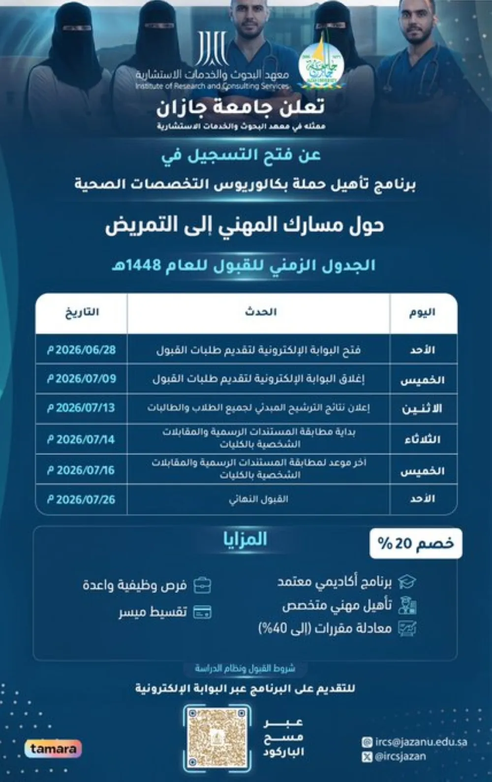 متطلبات التسجيل في برنامج تأهيل خريجي التخصصات الصحية بجامعة جازان