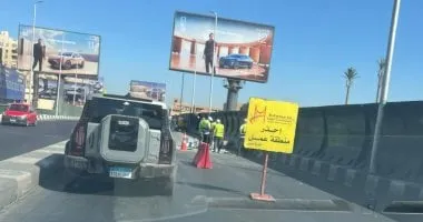 غلق جزئى لكوبرى أكتوبر فى الاتجاهين لإصلاح الفواصل.. صور