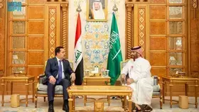 ولي العهد ورئيس الوزراء العراقي يبحثان تطوير العلاقات