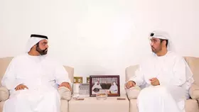 محمد الشرقي يستقبل سلطان الجابر ويبحثان مستجدات عمل «أدنوك» بالفجيرة