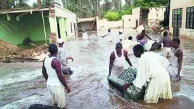 مصرع 75 سودانياً وتدمير عدد من المنازل نتيجة الفيضانات