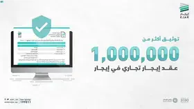 توثيق مليون عقد تجاري في خدمات الإيجار