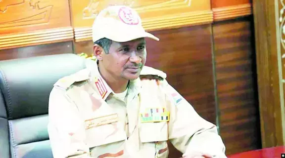 حميدتي في تسجيل صوتي: الحرب فرضت علينا ولن نتراجع حميدتي في تسجيل صوتي: الحرب فرضت علينا ولن نتراجع
