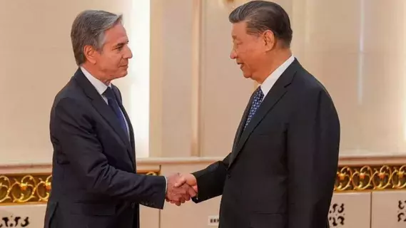 رئيس الصين لبلينكن: على البلدَين أن يكونا «شريكَين وليس خصمين»