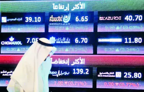 تباين أداء الأسهم الخليجية.. والمؤشر السعودي يصعد 1.58% تباين أداء الأسهم الخليجية.. والمؤشر السعودي يصعد 1.58%