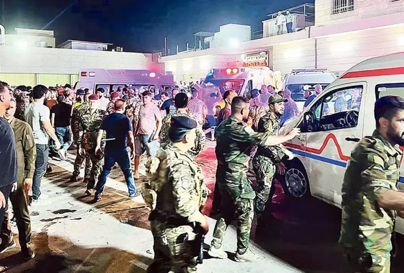 حريق يحول عرساً عراقياً إلى مأتم ويودي بحياة 114 شخصاً